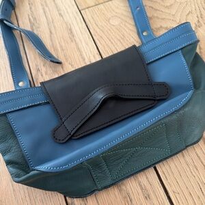 Stylish Blue and Black Women's Bag PAULA BARR